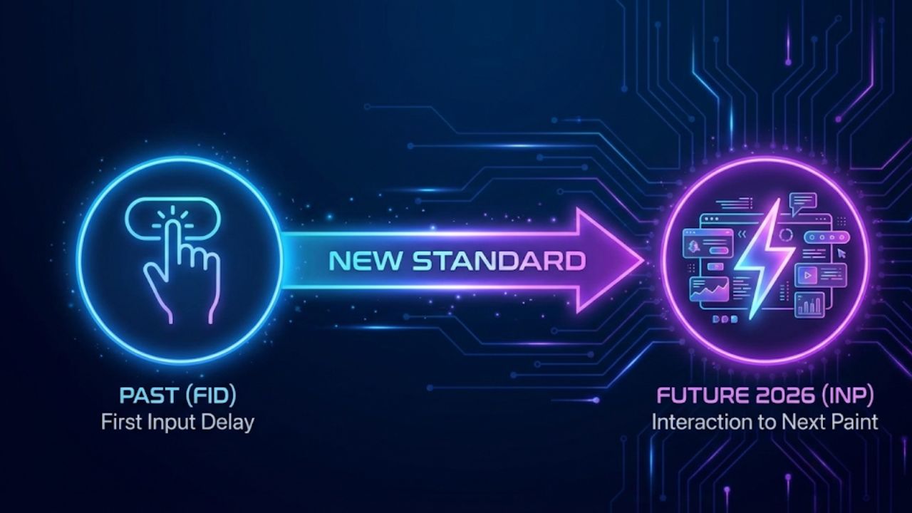 Cara Audit Google Search Console (Update 2026), evolusi Core Web Vitals dari FID ke INP (Interaction to Next Paint) tahun 2026.