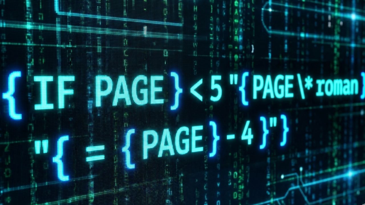 Cara Buat Nomor Halaman Romawi dan Angka di Word Rumus Field Codes Microsoft Word untuk membuat nomor halaman Romawi dan Angka tanpa Section Break. (1)