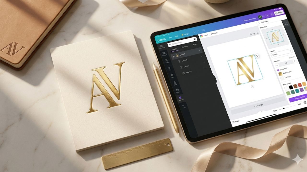 Cara Membuat Logo Mewah Dengan Teknik Interlocking Monogram di Canva