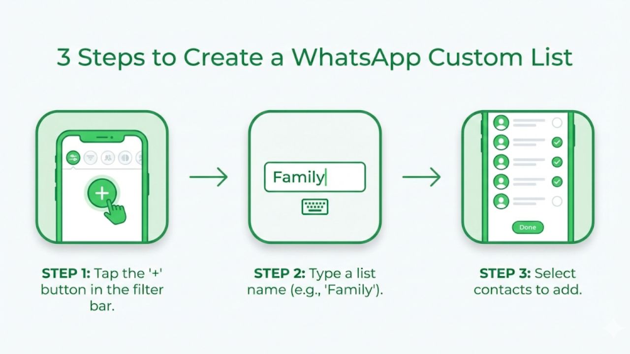 Custom Lists WhatsApp panduan langkah demi langkah cara membuat Custom List di WhatsApp.