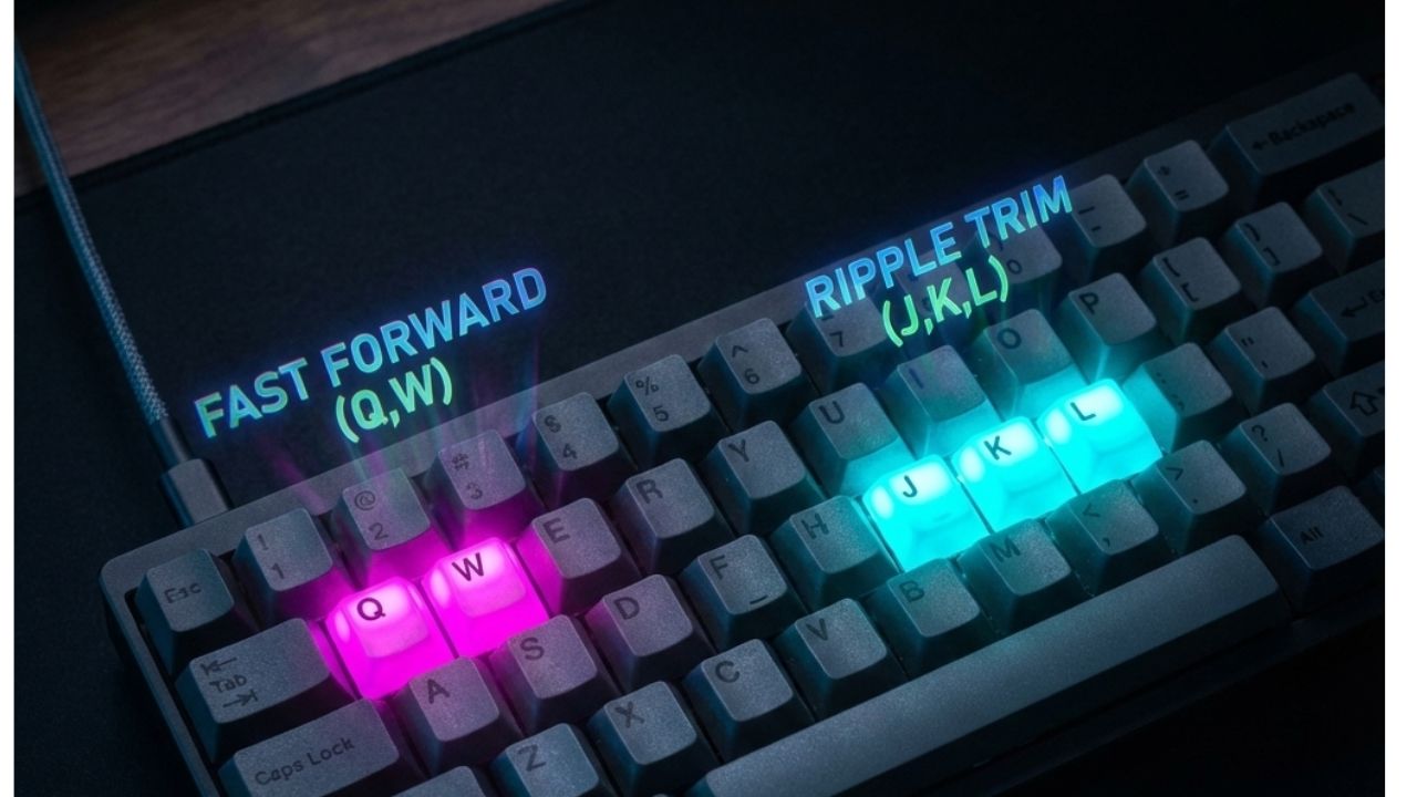 Rahasia Workflow CapCut 2026 visual shortcut keyboard JKL dan QW di CapCut untuk editing video super cepat.