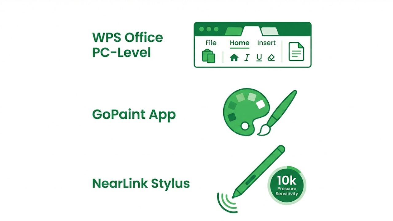 Review Huawei MatePad 12X 2026, fitur produktivitas Huawei MatePad 12X WPS Office PC, GoPaint, dan NearLink.