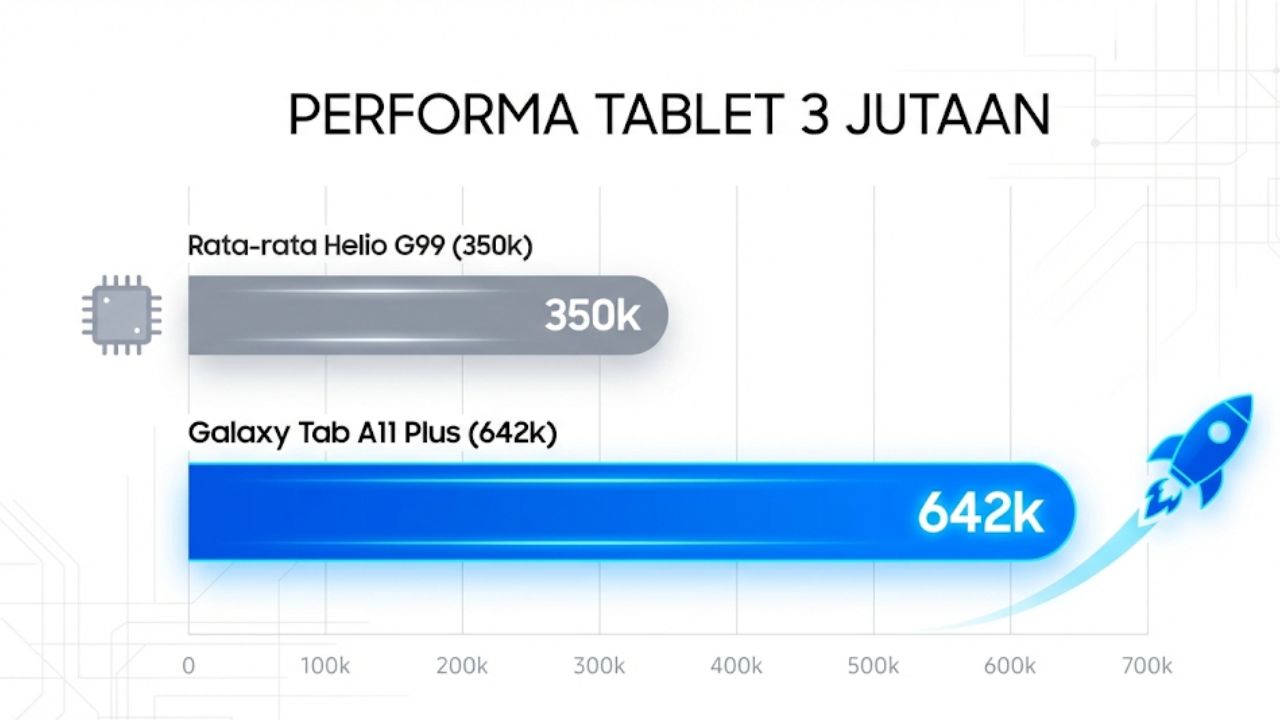 Review Samsung Galaxy Tab A11 Plus perbandingan skor AnTuTu Samsung Galaxy Tab A11 Plus vs tablet Helio G99.