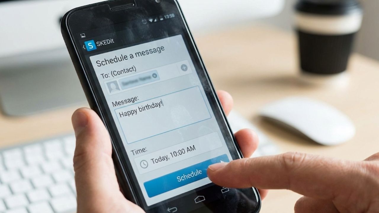 Cara Kirim WhatsApp Terjadwal Otomatis Dan Auto Reply Cara setting jadwal kirim pesan WhatsApp otomatis pakai aplikasi SKEDit.
