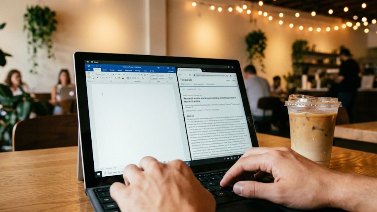 Review Infinix Xpad Edge Tablet Rasa Laptop 4 Jutaan, Pengalaman mengetik naskah di Infinix Xpad Edge dengan keyboard cover dan touchpad mode PC